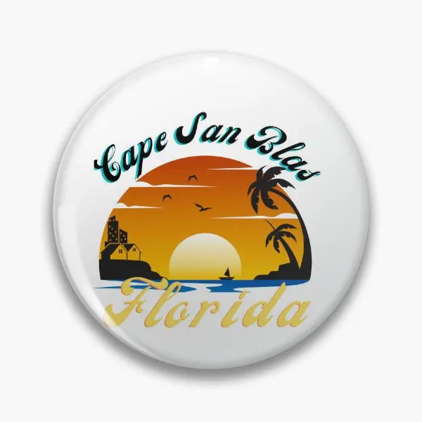 Cape San Blas Florida Sunset Vacation Vi  Soft Button Pin Women Brooch Decor Funny Hat Creative Lapel Pin Collar Fashion Gift