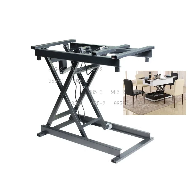 24V Electric Lifting Table Frame, 150kg Load Wired Remote Control Coffee Dining Table Folding Iron Hardware