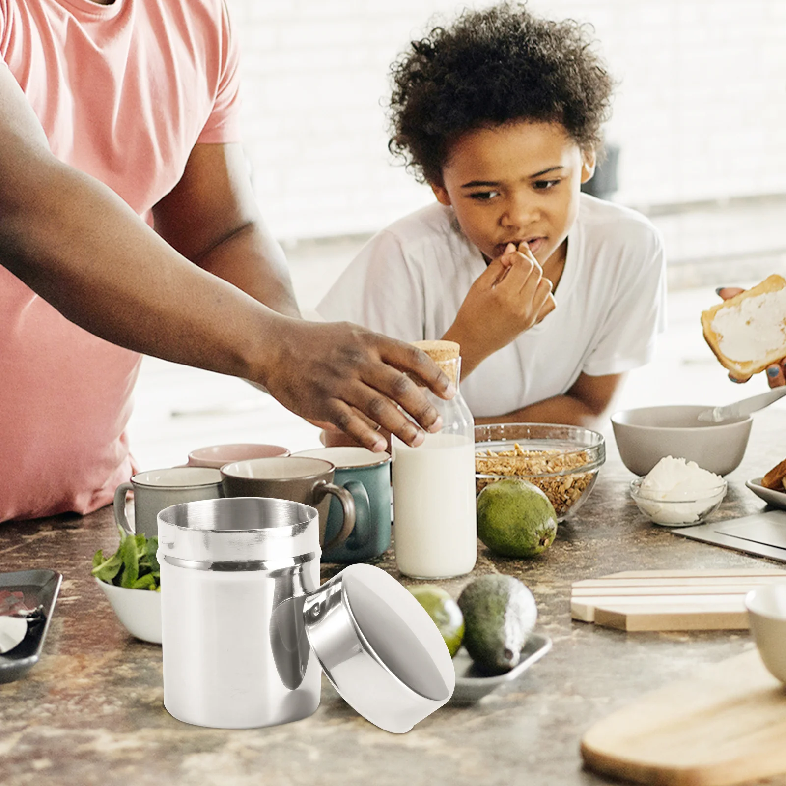 

Stainless Steel Storage Container Multifunctional Cylinder Can For Home Kitchen Bathroom Seasoning Oil Medicine Organizer