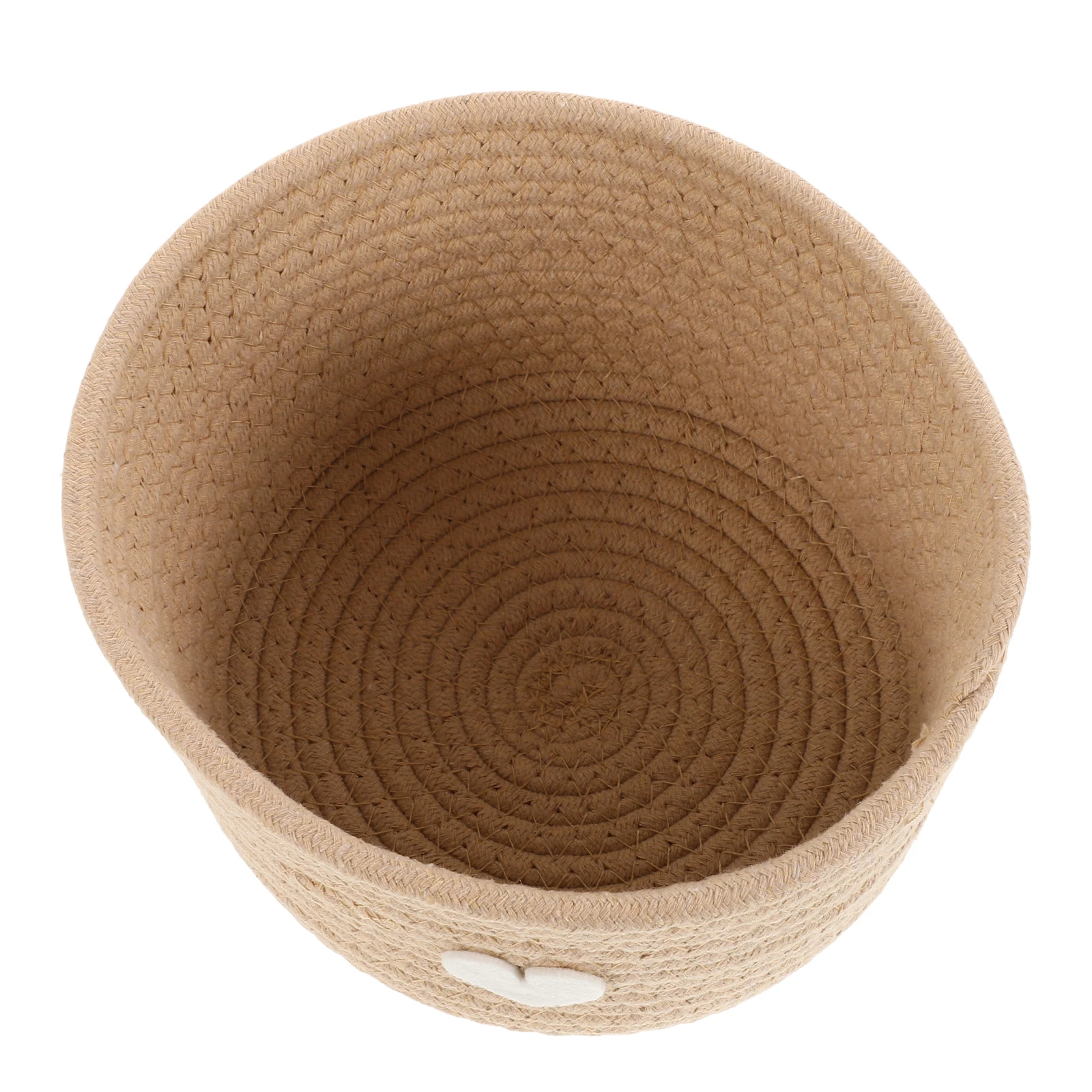 

Small Cotton Rope Woven Storage Basket Cute Mini Organizer for Nursery Living Room Bedroom Versatile Decorative Basket