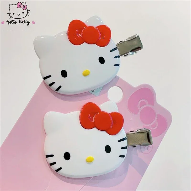 Kawaii Sanrio Hello Kitty Hairpin Girls Ornaments Anime Accessories Cartoon Headrope Scrunchies Hair Circle Headdress Hair Gifts