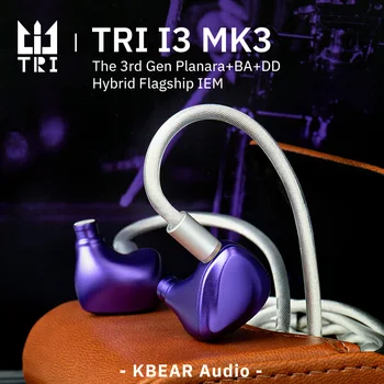 TRI I3 MK3 3rd-Gen Planar+BA+DD Hybrid Flagship HIFI In-EarEarphones Headphones High Resolution Wired Earbuds 1