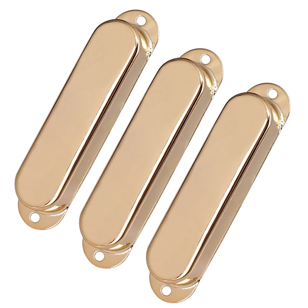 

3Pcs Guitar Pickup Covers Closed Metal Single Coil Pickup Cover for ST SQ Electric Guitar Style,