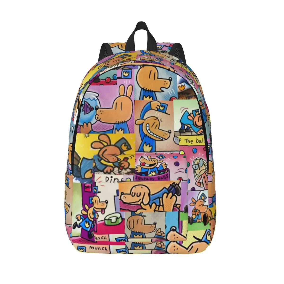 

Custom Cartoon Dogs Comics Canvas Backpacks for Men Women School College Student Bookbag Fits 15 Inch Laptop Anime Bags