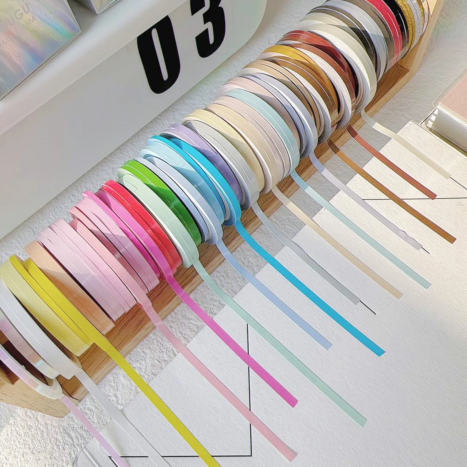 6 styles 20 rolls colorful minuteness tape Series sticker Decorative Diy Diary Album Scrapbooking Material Junk Journal Supplies