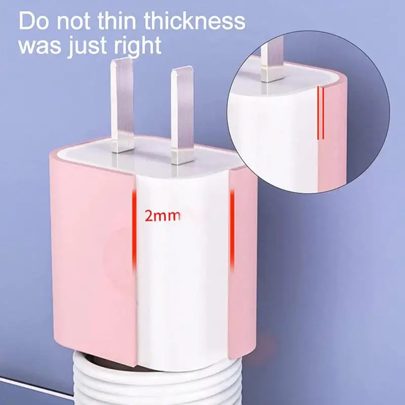 2 in 1 Silicone Charger Protector Cover Anti-Break Data Cable Storage Case Portable Travel Cord Organizer and Protector