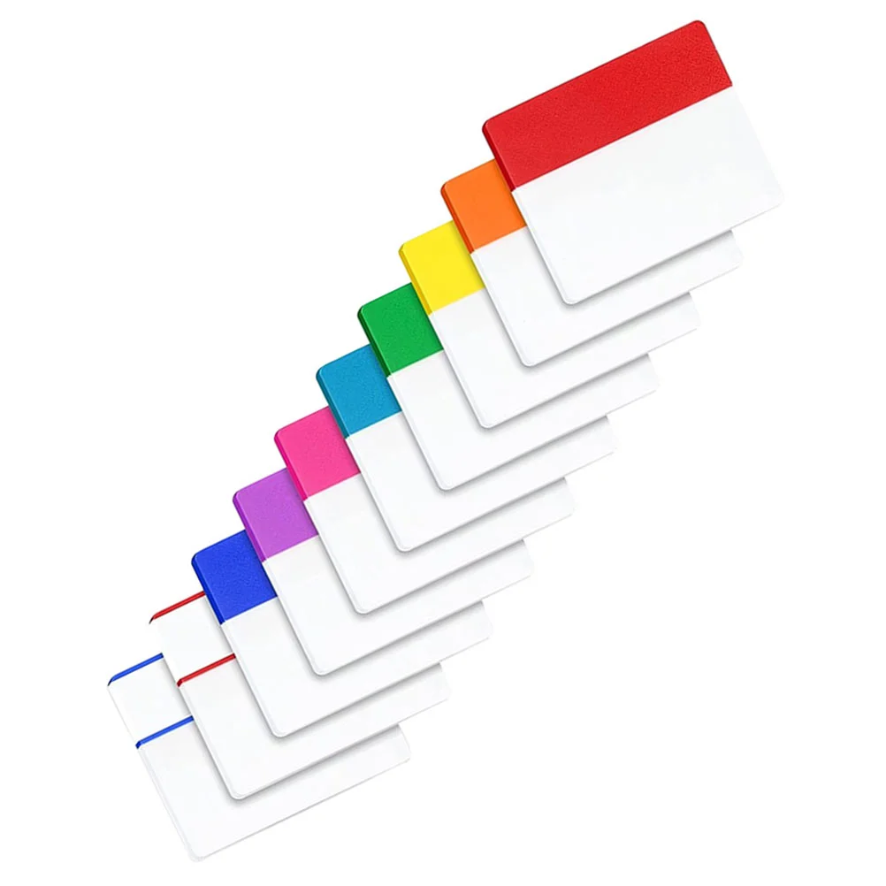 

10 Books Index Tabs Waterproof Writable Sticky Page Markers Notebooks Files Folders Semitransparent Divider Labels Study Work