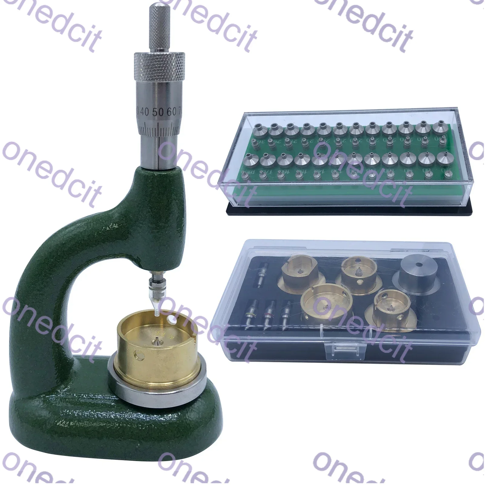 Watchmaker Jewelling Tool With Micrometric Screw 4mm&4mm Watch Hand Installing and Fitting Tools Watch Needle Installation