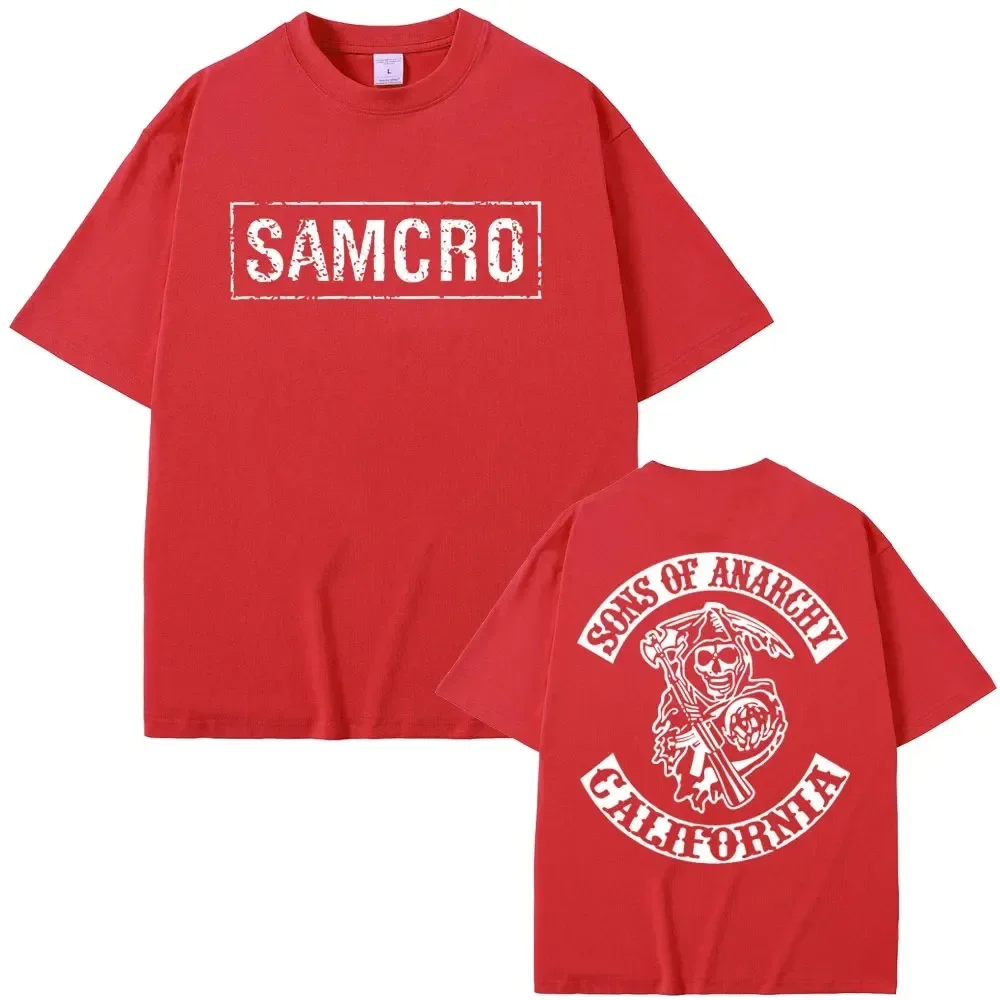 

Sons of Anarchy SAMCRO Print T-shirt Men Women Trend Hip Hop Rock Oversized Short Sleeve Tee Summer Cotton T Shirts Clothes Tops