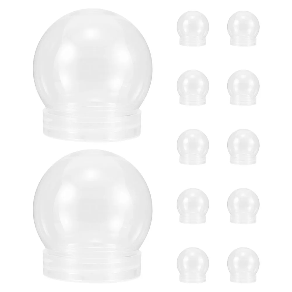 

12Pcs DIY Snow Globe Craft Clear Plastic Ball with Screw Top 150Ml Fillable Water Globe for Christmas Decoration Home Office Use