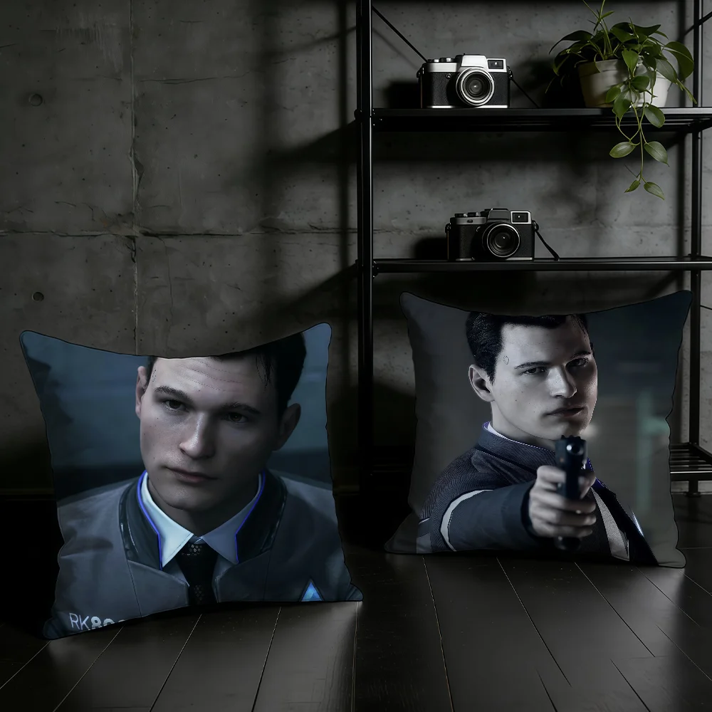 D-Detroit Become Human C-Connor cushion cover Birthday Anniversary Gifts Double Sided Printed Zipper Cushion Cover Soft Skin