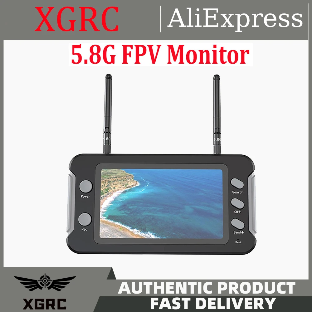 5.8G FPV Monitor with DVR 40CH 4.3 Inch LCD Display 16:9 NTSC/PAL Auto Search Video Recording RC FPV Multicopter DIY