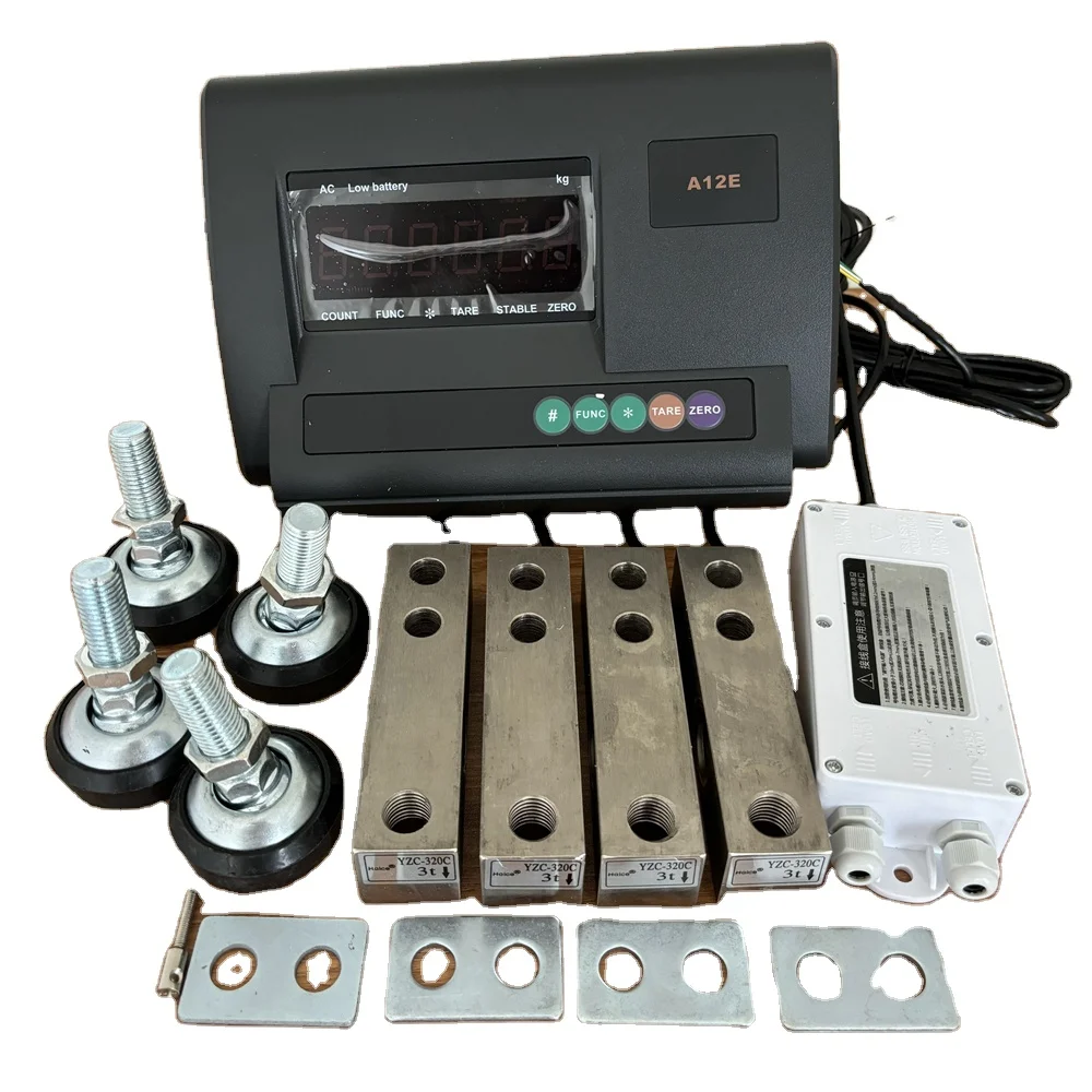 10T تحميل خلية DIY Small Weighbridge مجموعة كاملة من الملحقات النسخة الإنجليزية 12E المؤشر #1