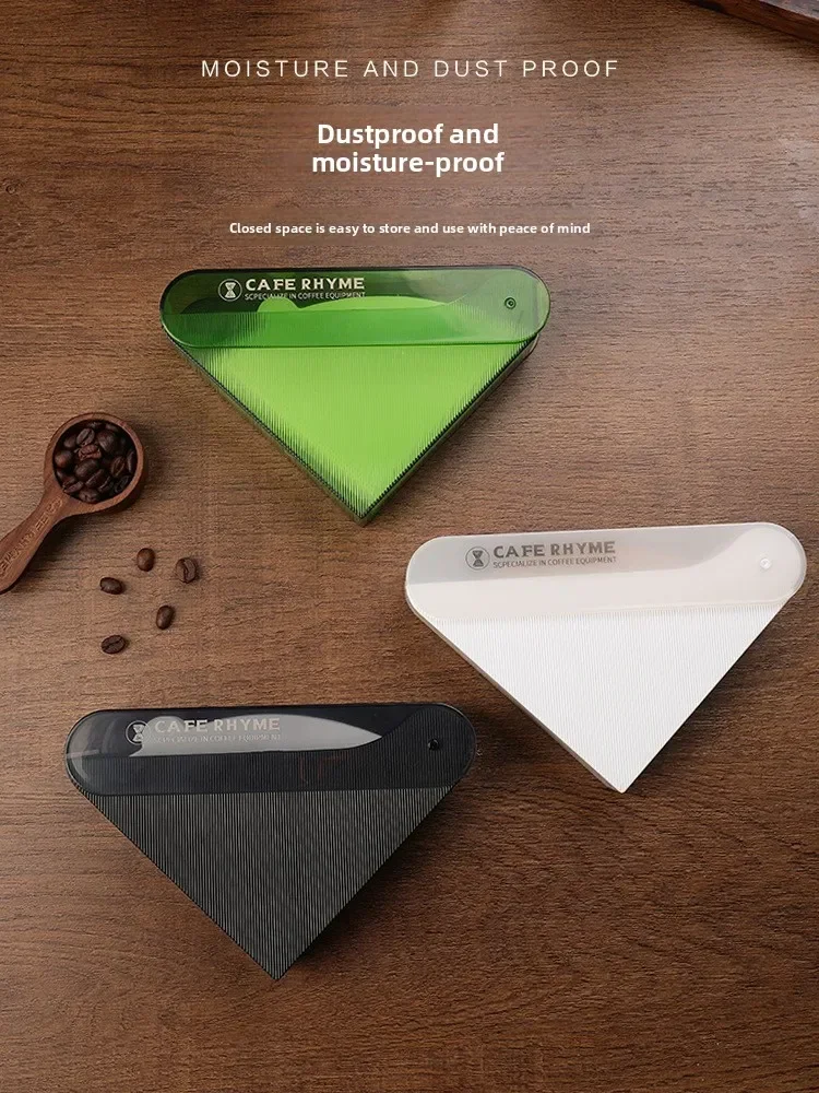 Hand Brewed Coffee Filter Carton with Dust Filter Paper Holder And Storage Box for Kitchen And Dining Room