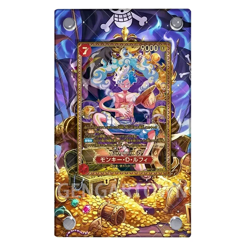One Piece Monkey D. Luffy Card Display Stand Anime Game Hancock UTA Perospero White Beard Collection Card Photo Frame Gift view 3