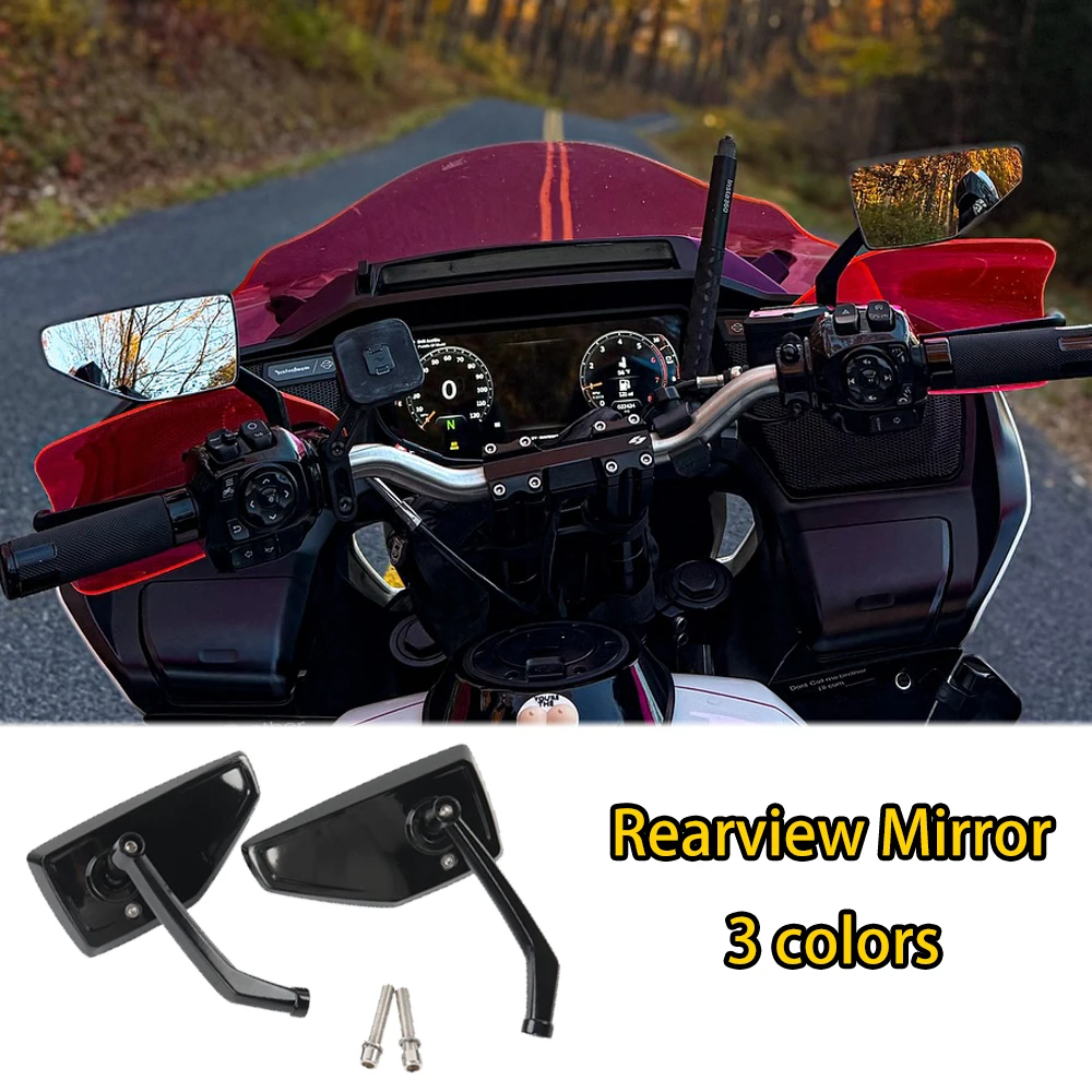 Motorcycle Chrome/Black Convex Rearview Mirror For Harley Electra CVO ST Street Glide Road Glide ST 2023 - 2026 Modified Parts