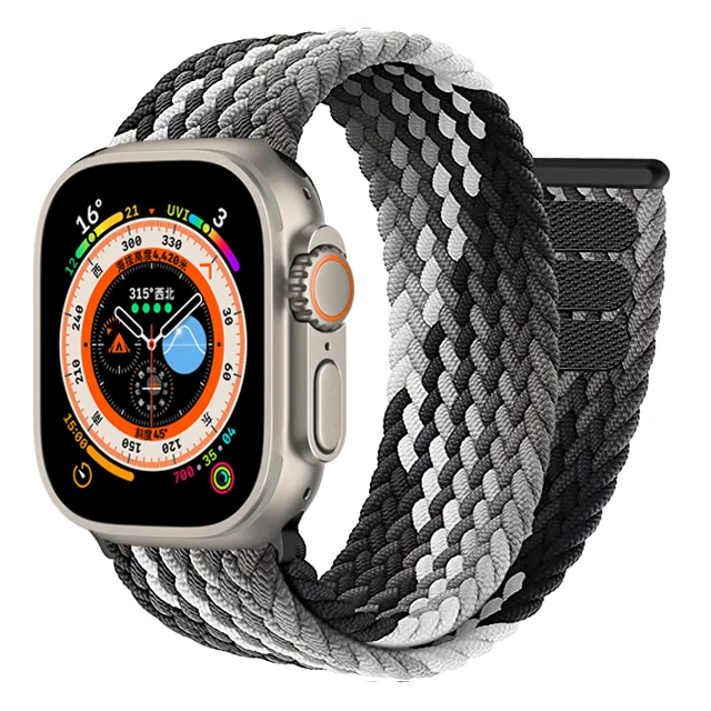 Geflochtene Solo Loop für Apple Watch Ultra Band 49 mm 45 mm 44 mm 40 41 42 46 mm Correa-Armband iWatch-Serie 11 10 9 7 SE 8 6 5 Armband
