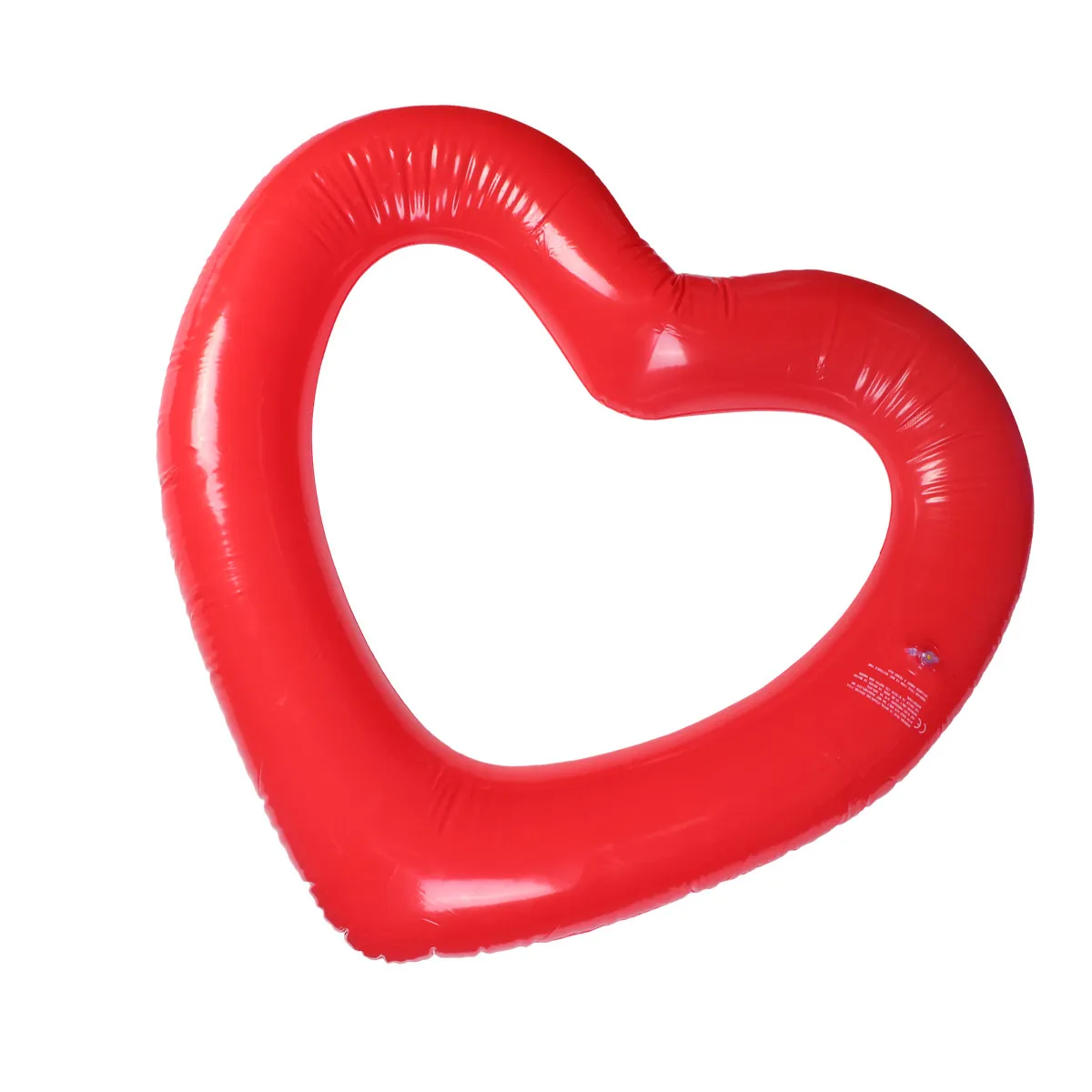 Heart-Shaped Inflatable Swim Ring for Kids, 120x90cm Red Pool Float for Summer Beach Party