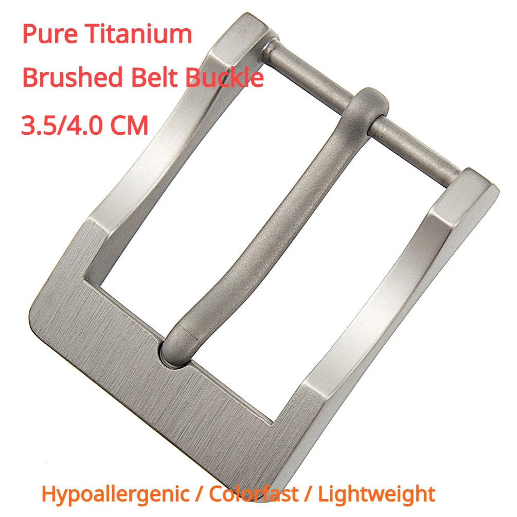 

Pure Titanium Brushed Prong Buckle Ultra Light Rust-Free Titanium Quality Casual Versatile Belt Accessories 3.5/4.0cm