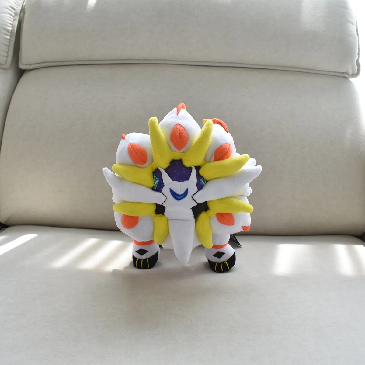 Kawaii Pokemon Pikachu 37cm Solgaleo Plush Toy  Stuffed Doll Sun God Beast Toys hobbies collection Birthday Xmas Gifts For Kid