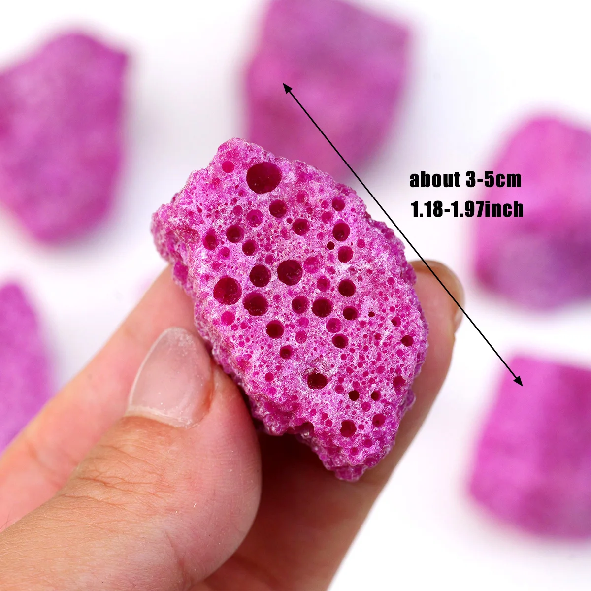 1PC Natural Crystal Raw Stone Red Corundum Diffuser Minerals Specimen Raw Mineral Decorative Irregular Stone