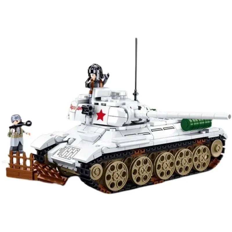 Military Challenger Leopard Panther Heavy Main Battle Tank Soldier Building Blocks modello di plastica mattoni giocattoli dell'esercito per i bambini