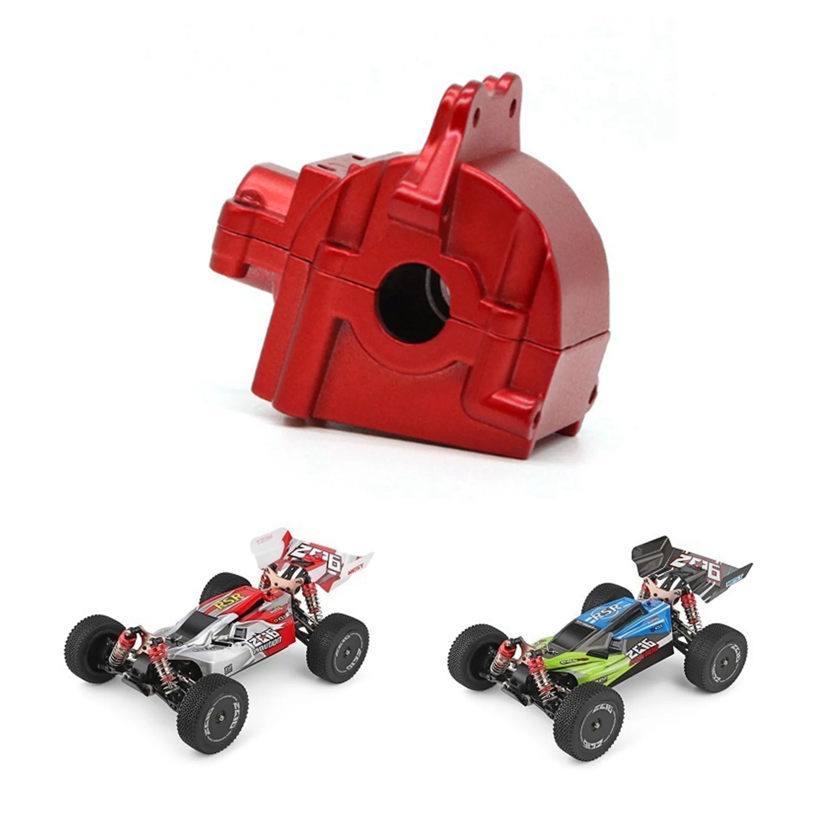

ABXE-2X Metal Wave Box Gear Box Shell Cover Differential Housing 144001-1254 For Wltoys 144001 1/14 RC Car Parts,Red
