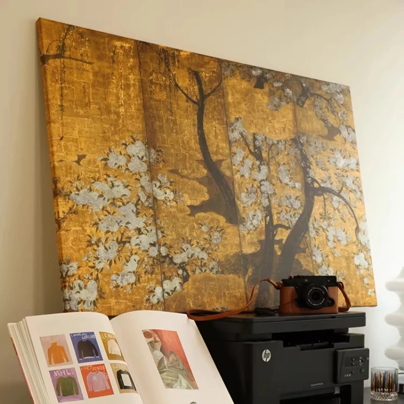 Chinese Style Hand-Painted Wall Decor for Living Room Decorative Painting Japanese Retro Hanging Picture Home Art Decoration