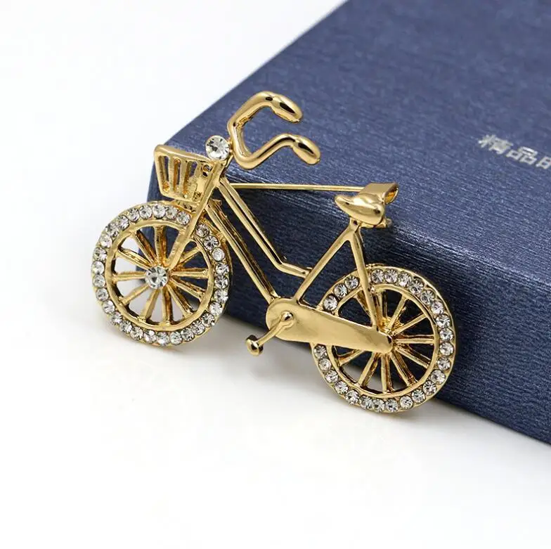 New Bicycle Shape Brooch Men And Women Leisure Cycling Sports Lapel Pins Clothes Badges Lapel Pins Jewelry Biker Gift