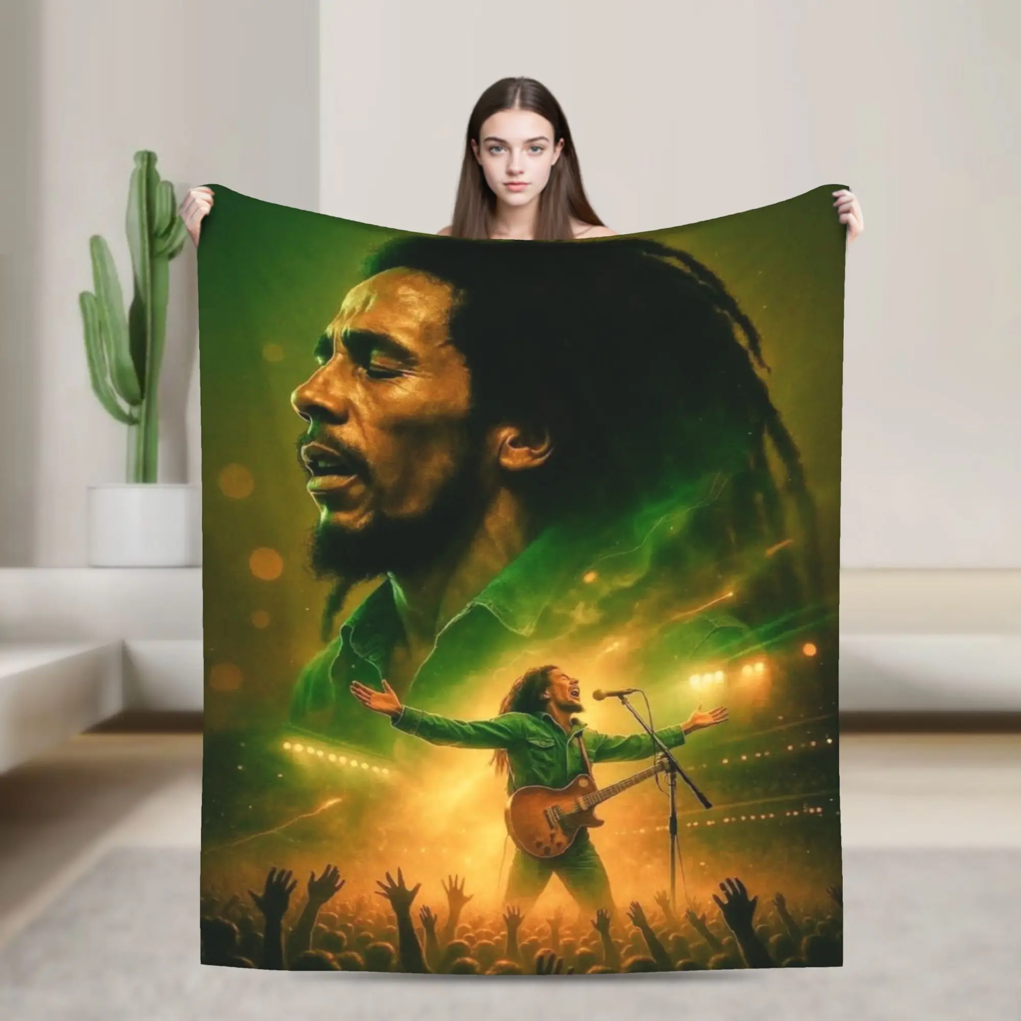 Bob marley cobertor reggae música fuzzy vintage quente lance cobertor para cama lounge decoração têxtil,