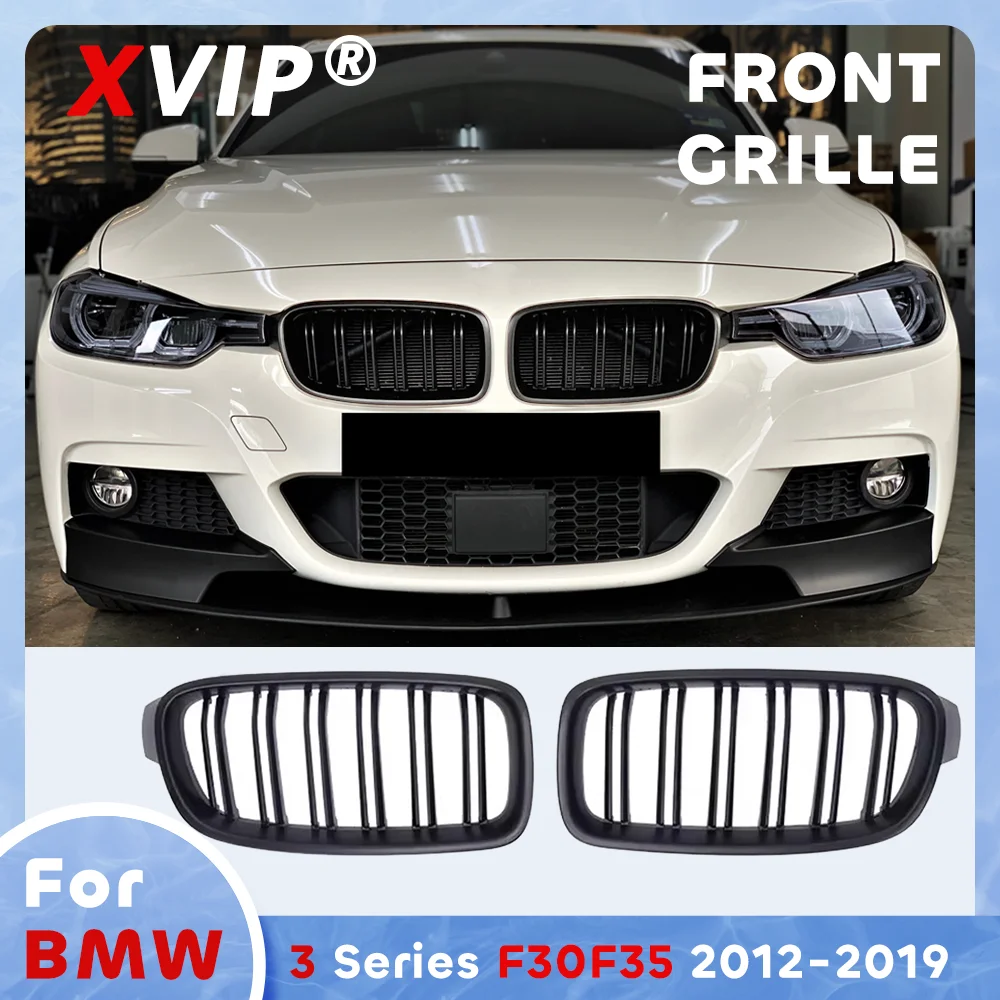 

Матовая черная решетка переднего бампера XVIP в стиле Double Line для BMW 3-Series F30 F31 2012-2018