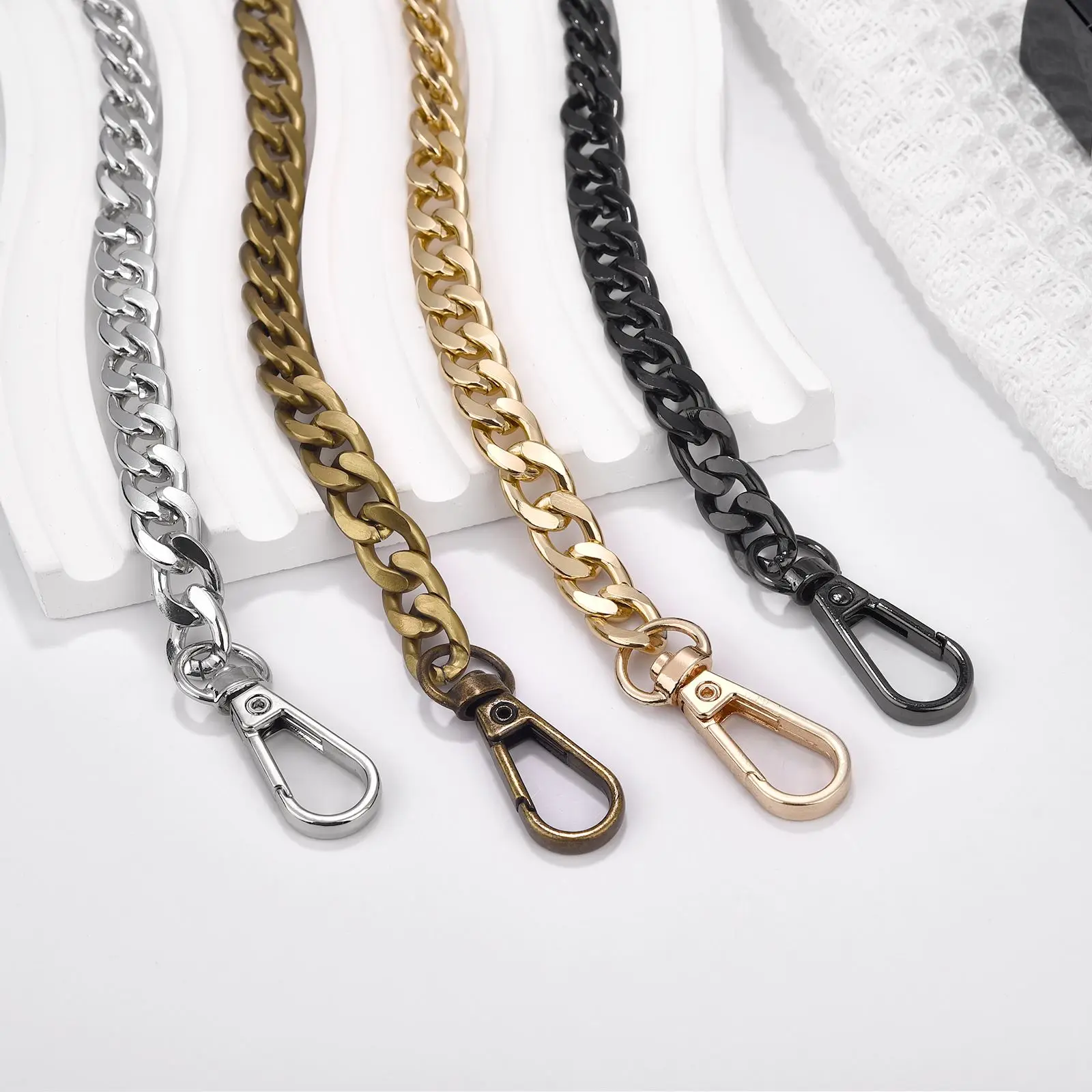 120/40cm Metal Aluminum Bag Chain Bag Strap Replacement Parts Accessories DIY Detachable Luggage Accessories Metal Chain