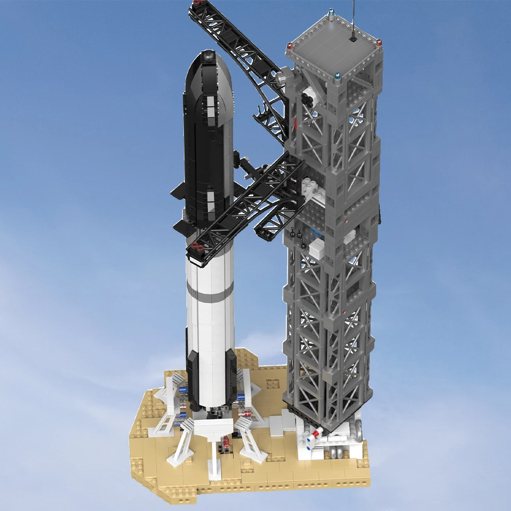 2024 Space X Musk\'s Starship Rocket City Space Station Shuttle Launch Model Building Block Toys Children Building Bricks Sets