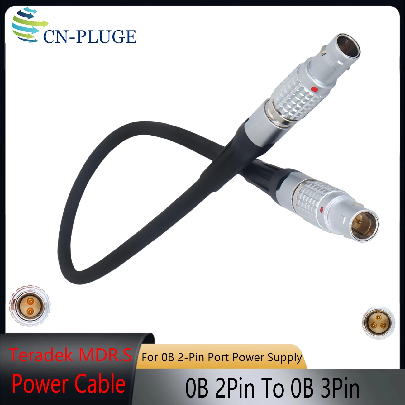 0B 2Pin To 0B3 Pin Power Cable For Teradek MDR. S wireless Focusing Receiver