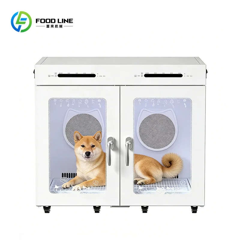 Custom Pet Hair Dryer Box Lightweight Pet Drying Cabinet, Indoor Home Grooming Equipment for Small Medium Dogs Cats