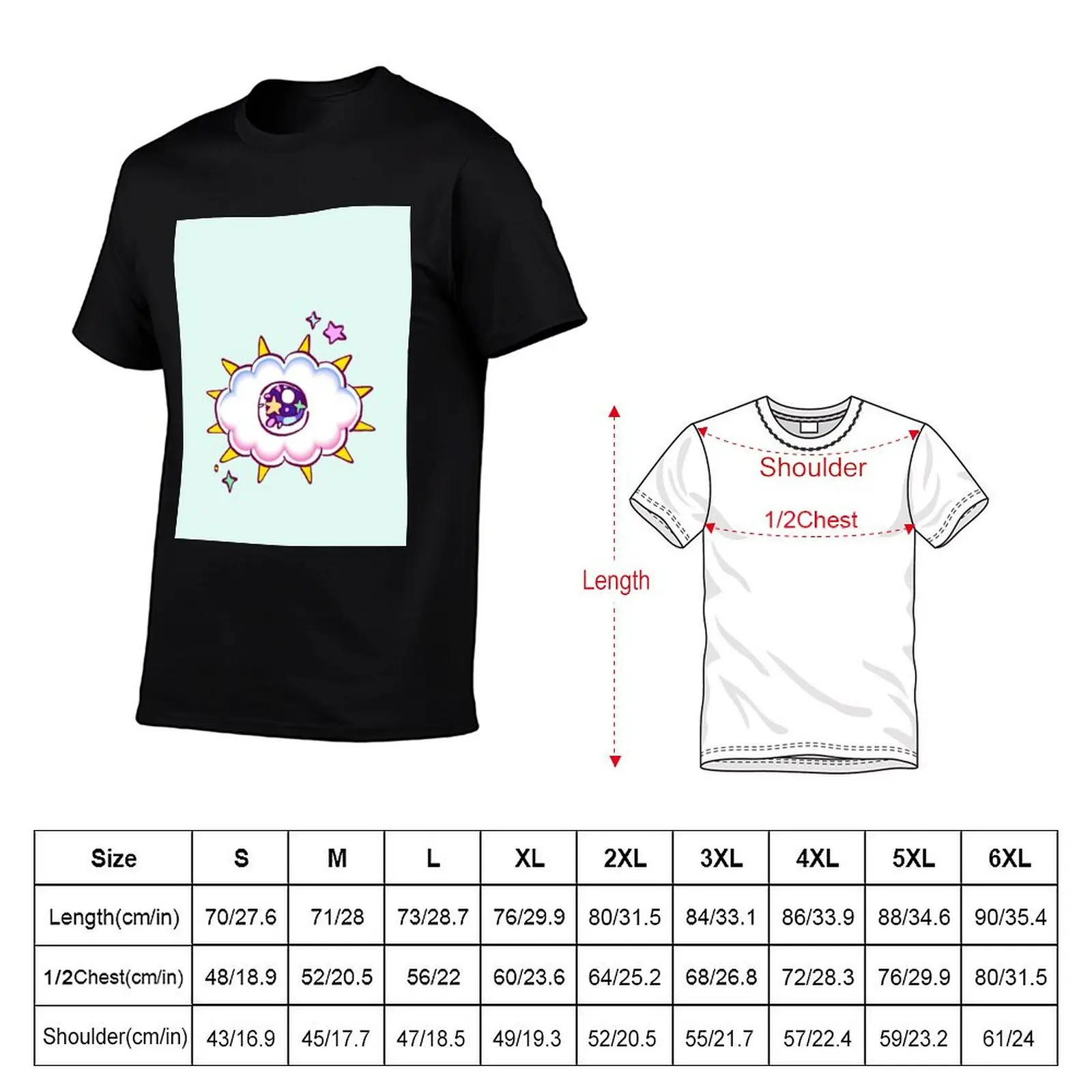 Ransroom draws kracko but it has kawaii sparkly magical girl eye / cute anime kracko T-Shirt man t shirt graphic