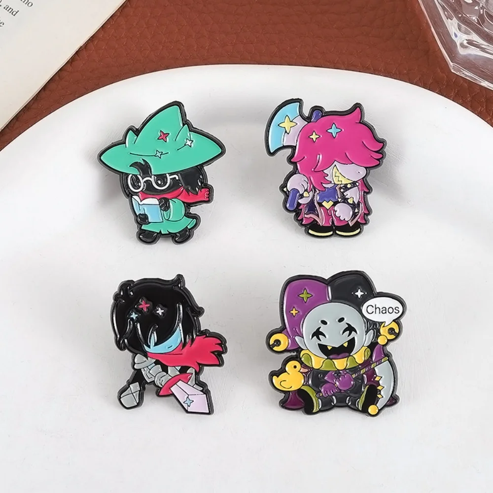 เข็มกลัดโลหะลายการ์ตูน Deltarune Chaos Kris Ralsei Susie สำหรับคอสเพลย์ ตกแต่งกระเป๋าเป้สะพายหลัง ใช้ได้ทั้งชายและหญิง