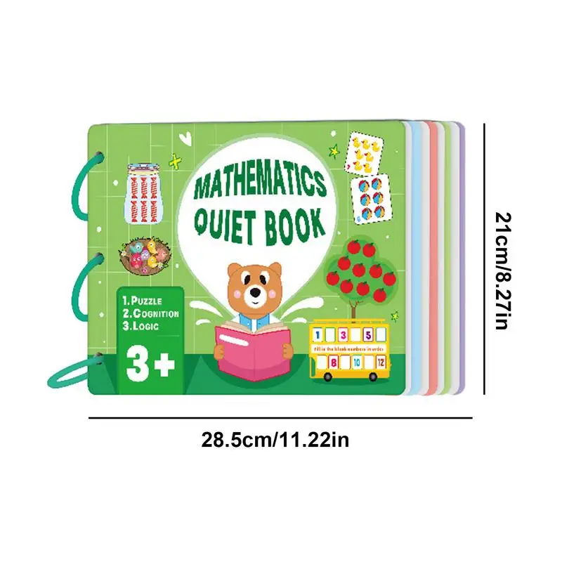 Kids Busy Book Kindergarten Educational Toy Book Sensory And Quiet Activity Book Animal Number Matching Puzzle 3-6 Years Old Kid
