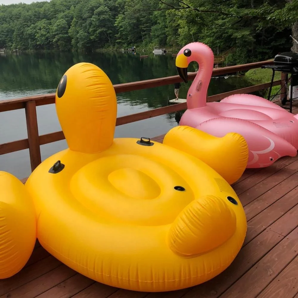 

INTEX 57556 Giant Inflatable Yellow Duck Island Beach Pool Adult and Child Floating Toys