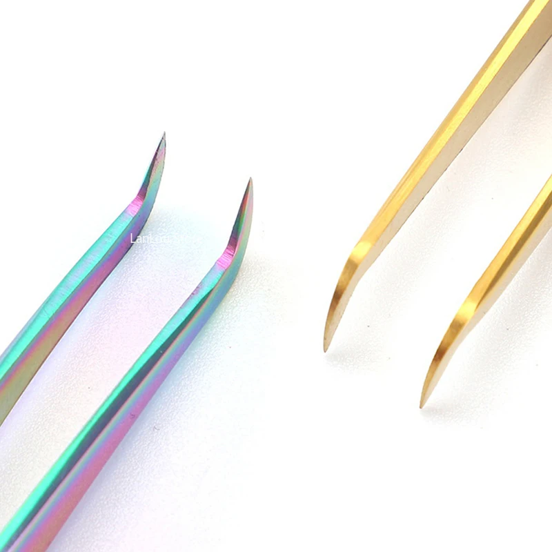 1 Pcs Eyelashes Tweezers Stainless Steel Superhard Tweezers High Precision Anti-static Tweezers for Eyelash Extensions