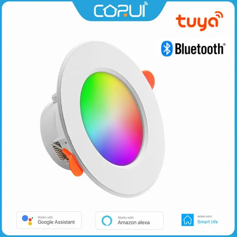 

CORUI Tuya Bluetooth-Compatible Downlight Colorful Spot LED Lamp Recessed Round Light Work With Smart Life Alexa Google Home