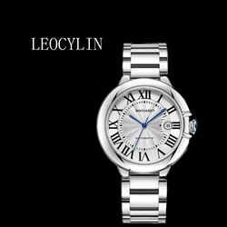 LEOCYLIN business Automatic mechanical watch classic Fashion for men steel Wristwatches Original factory Relogio Masculino