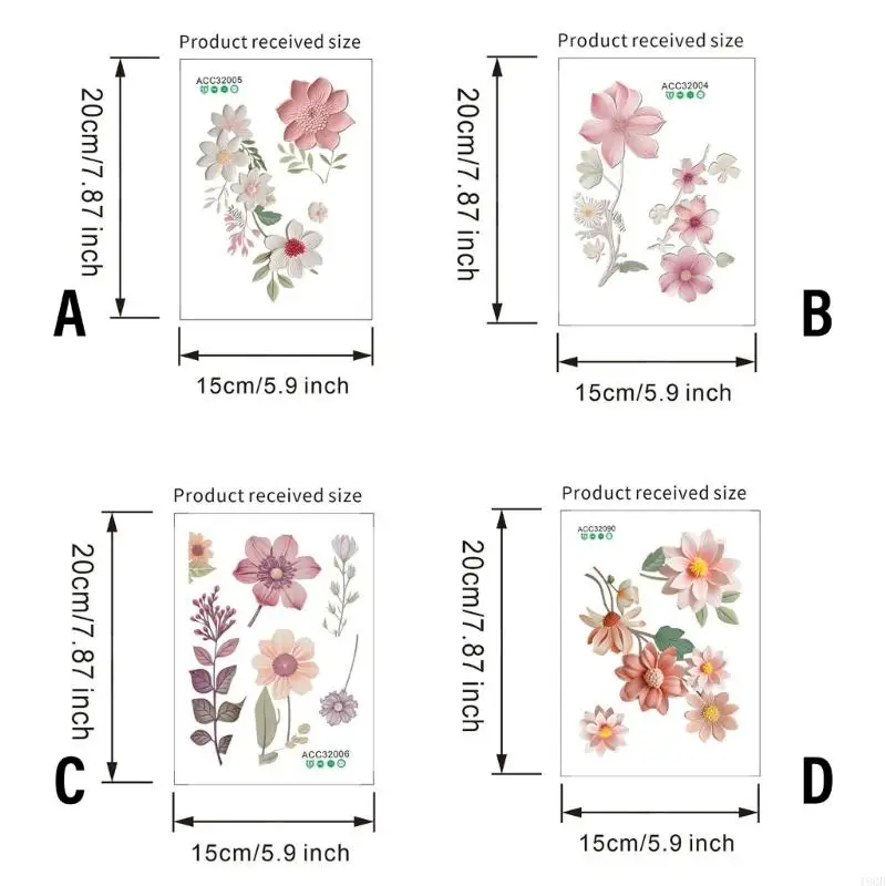 Flower Pattern Wall Sticker Waterproof Light Switches Sticker for Home Decoration Detail Oriented Individuals