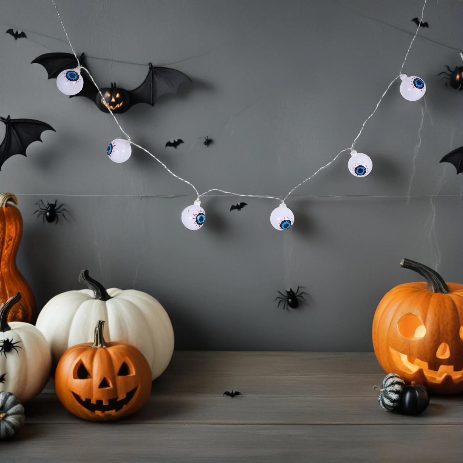 

Halloween Decorative Light String Patio Lights Water Proof LED Hanging Eyeball Novelty Plastic Lanterns Festival