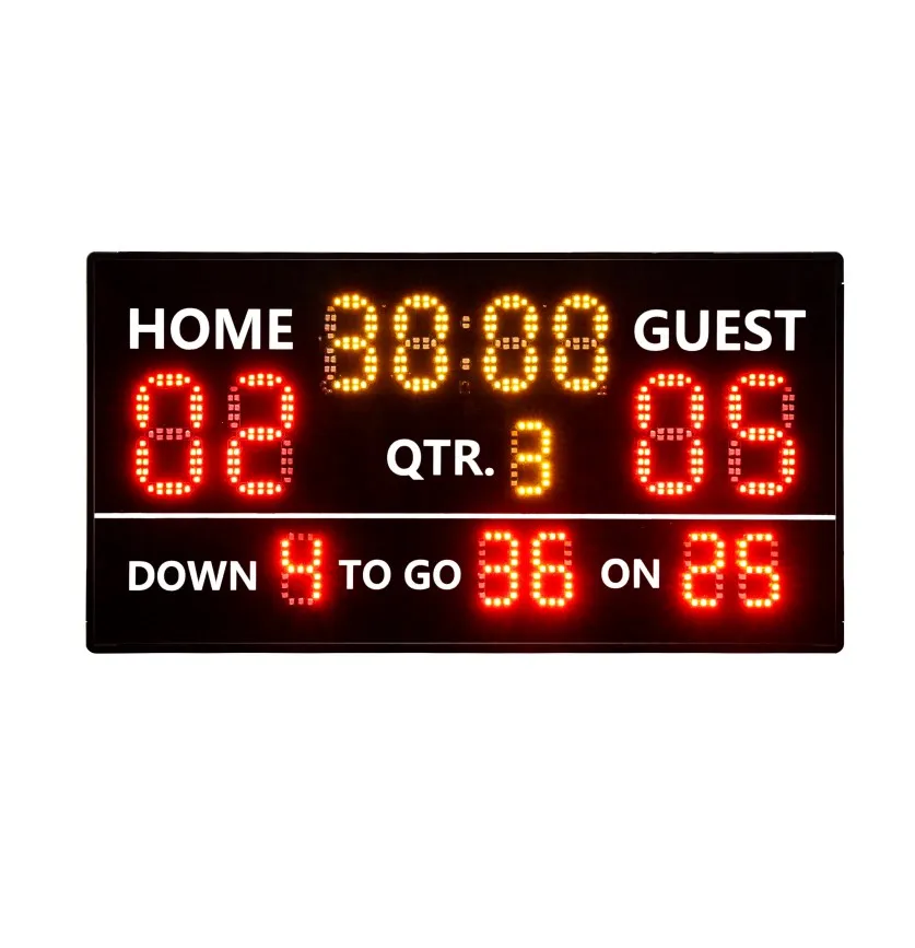 Electronic Rugby Ball Sports Scoring LED Display Digital Scoreboard with Remote American Football Games Score Keeper Board