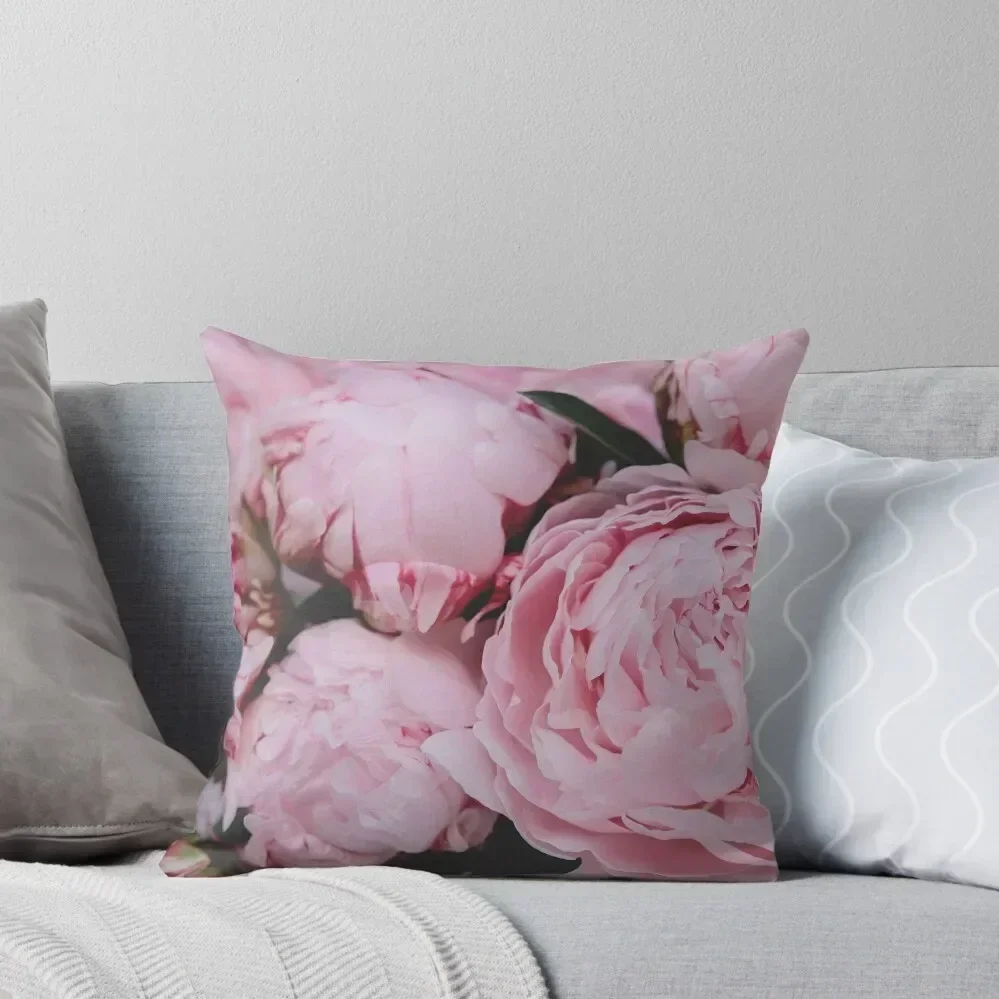 

Blush Pink Peony Flowers Throw Pillow Sofa Decorative Covers Pillow Case Christmas Christmas Cushion For Home pillow