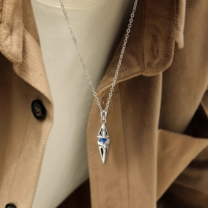 Copper Electroplated Gold Starburst Sterling Silver High-end Necklace Vintage Niche Men's Pendant Trendy Men's Cool Pendant