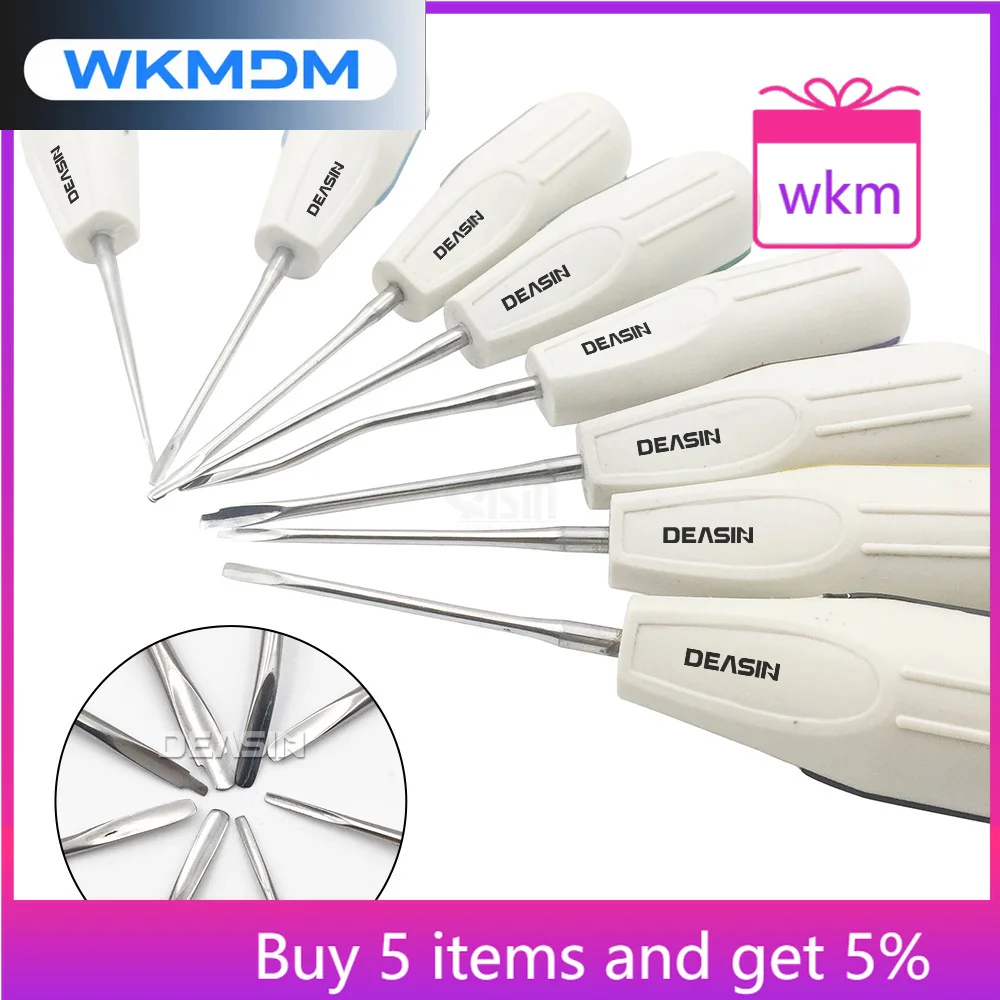 

8 Pcs/Set den tal Lift Elevator Stainless Steel Minimally Invasive Curved Root Elevators Dentist Surgical Instrument