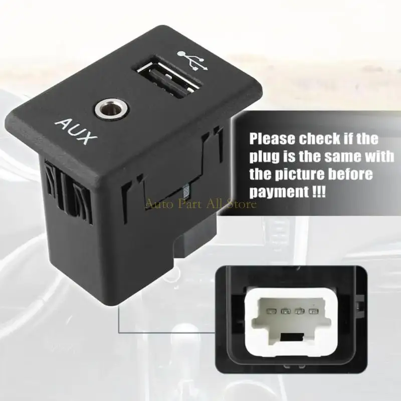 J0MA 795405004 28023-4BA0B Auto AUX USB Port Replacement Car USB Port Connector for 370Z Altima Frontier Kicks