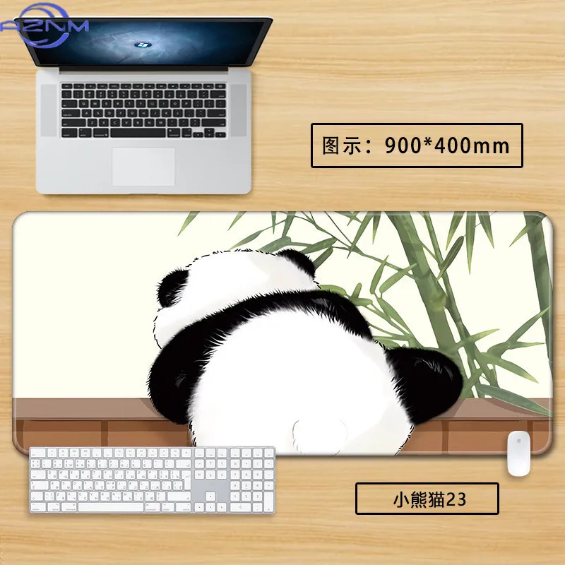 Panda Mouse Pad  Cute Cartoon Game Pads Large Computer Desk Keyboard Mat Rubber Non-slip Computer Game Accessories